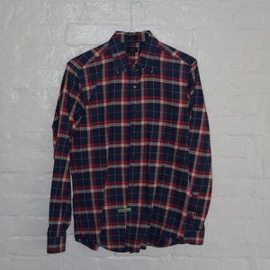 Plaid J. Crew Men's Oxford Shirt Slim